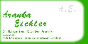 aranka eichler business card